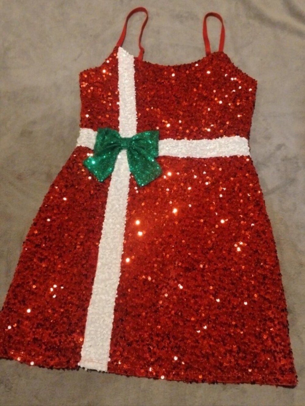 No Boundaries Christmas Present Sequin Mini Dress Size S 4-6